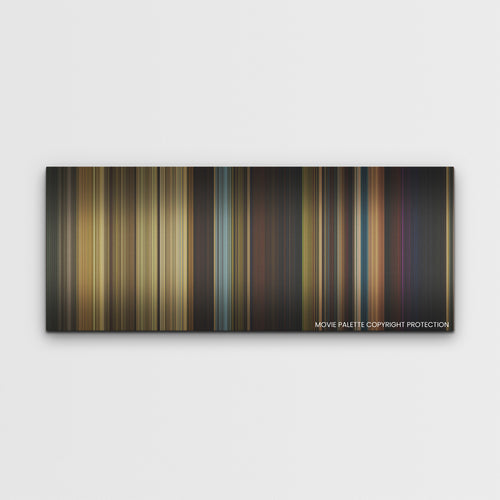 Jungle Cruise color palette canvas print: thousands of thin vertical stripes of color