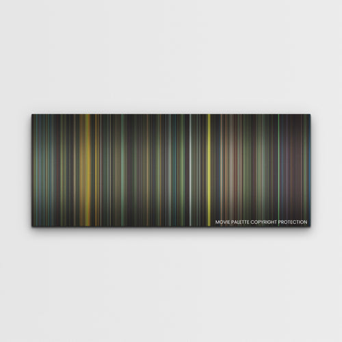 Spaceman color palette canvas print: thousands of thin vertical stripes of color