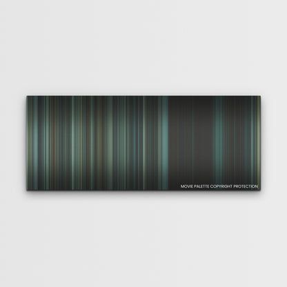 Paradise color palette canvas print: thousands of thin vertical stripes of color