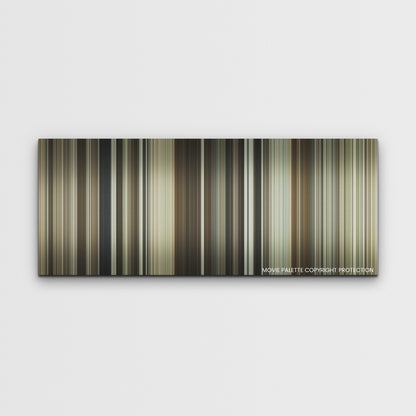 The Boys in the Boat color palette canvas print: thousands of thin vertical stripes of color