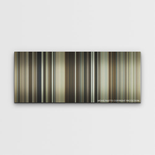 The Boys in the Boat color palette canvas print: thousands of thin vertical stripes of color