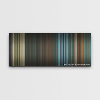 Boy Kills World color palette canvas print: thousands of thin vertical stripes of color