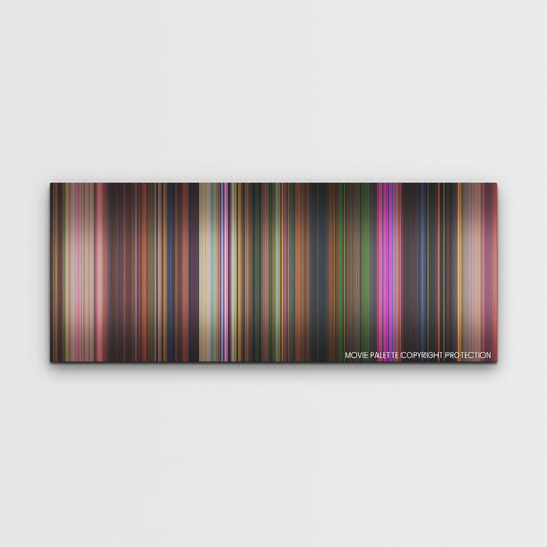 Encanto color palette canvas print: thousands of thin vertical stripes of color