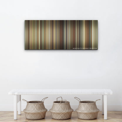 Are You There God? It's Me, Margaret. color palette canvas above a white bench with three woven baskets
