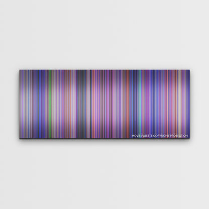 Inside Out 2 color palette canvas print: thousands of thin vertical stripes of color