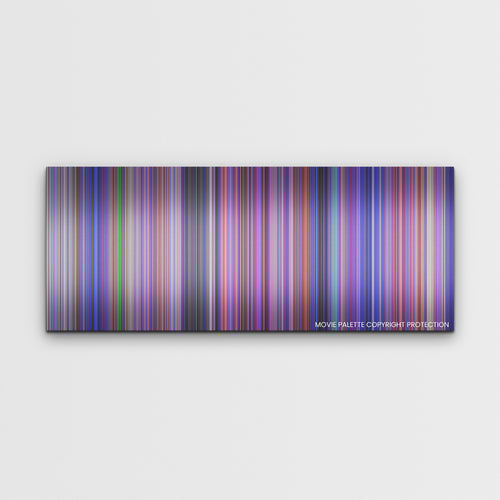 Inside Out 2 color palette canvas print: thousands of thin vertical stripes of color
