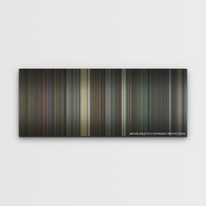 Scream VI color palette canvas print: thousands of thin vertical stripes of color