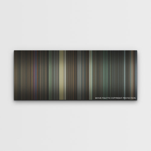 Scream VI color palette canvas print: thousands of thin vertical stripes of color
