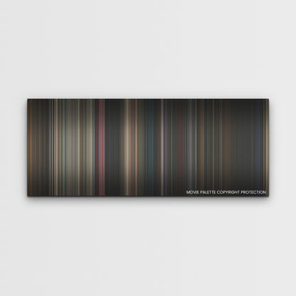 Halloween Ends color palette canvas print: thousands of thin vertical stripes of color
