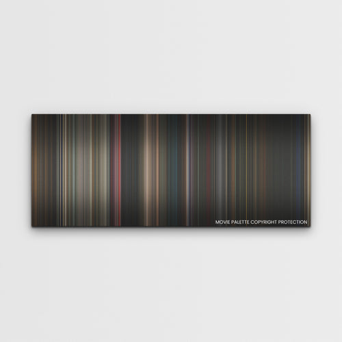 Halloween Ends color palette canvas print: thousands of thin vertical stripes of color