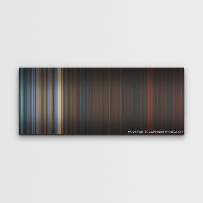 Saw X color palette canvas print: thousands of thin vertical stripes of color