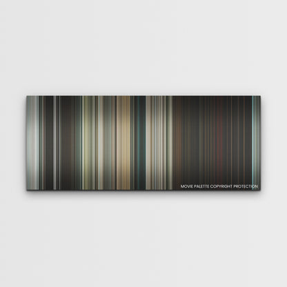 The Ministry of Ungentlemanly Warfare color palette canvas print: thousands of thin vertical stripes of color