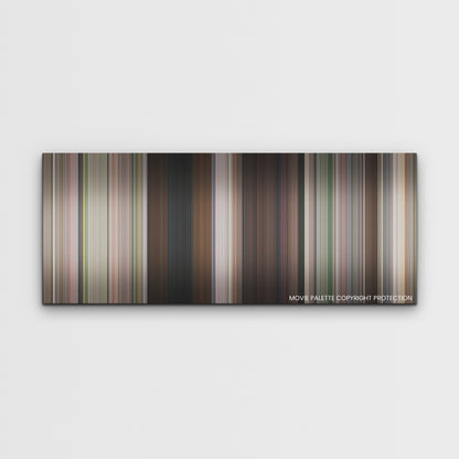 No Hard Feelings color palette canvas print: thousands of thin vertical stripes of color