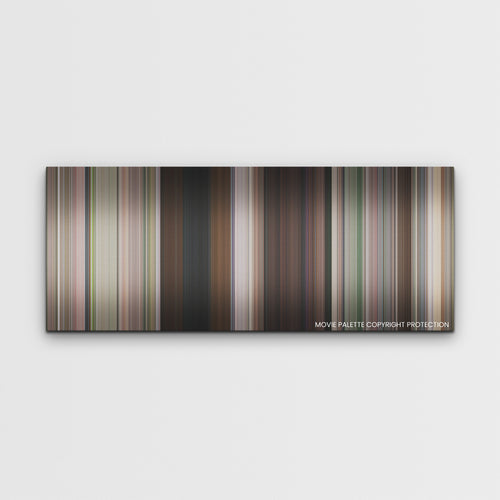 No Hard Feelings color palette canvas print: thousands of thin vertical stripes of color