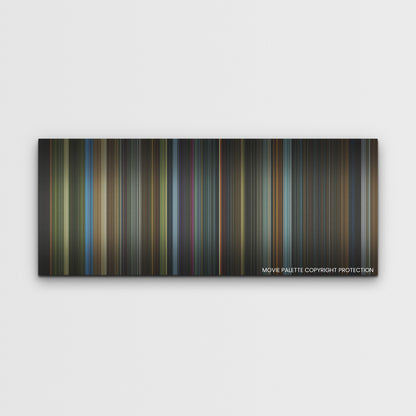 Snake Eyes color palette canvas print: thousands of thin vertical stripes of color