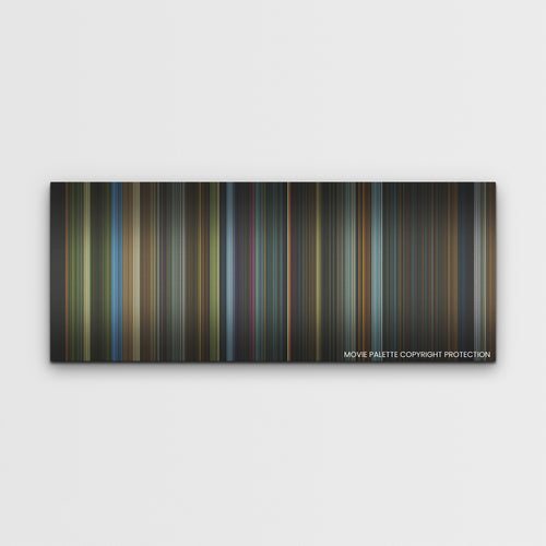 Snake Eyes color palette canvas print: thousands of thin vertical stripes of color