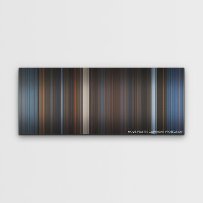 Mortal Kombat color palette canvas print: thousands of thin vertical stripes of color