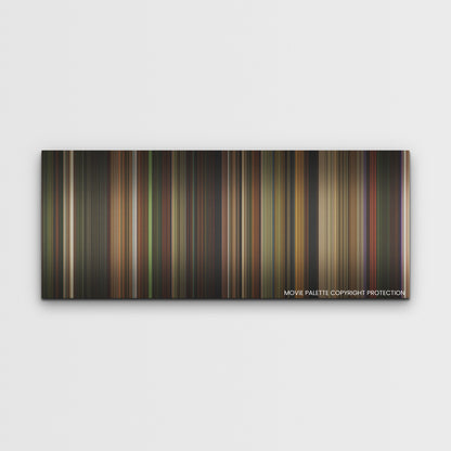 Love Lies Bleeding color palette canvas print: thousands of thin vertical stripes of color