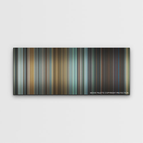 Jurassic World: Dominion color palette canvas print: thousands of thin vertical stripes of color
