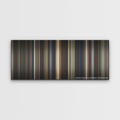 Saltburn color palette canvas print: thousands of thin vertical stripes of color