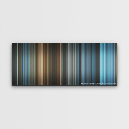 The Mother color palette canvas print: thousands of thin vertical stripes of color