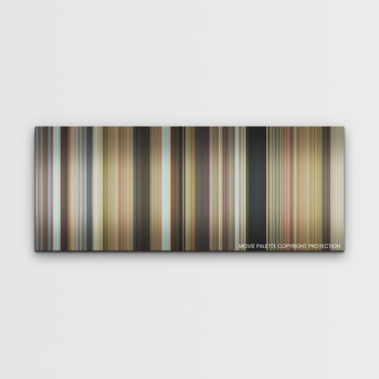 Ticket to Paradise color palette canvas print: thousands of thin vertical stripes of color