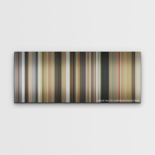 Ticket to Paradise color palette canvas print: thousands of thin vertical stripes of color