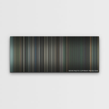 Blood Red Sky color palette canvas print: thousands of thin vertical stripes of color