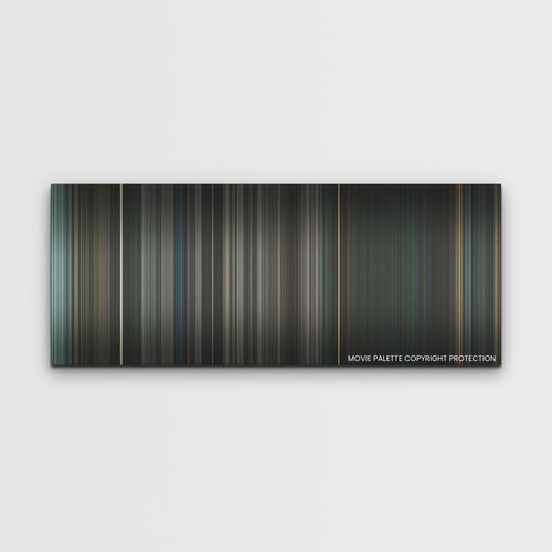 Blood Red Sky color palette canvas print: thousands of thin vertical stripes of color
