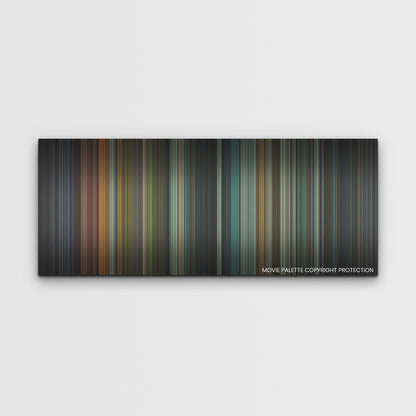 Halloween Kills color palette canvas print: thousands of thin vertical stripes of color