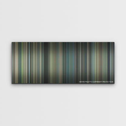 Air color palette canvas print: thousands of thin vertical stripes of color