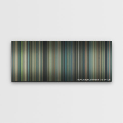 Air color palette canvas print: thousands of thin vertical stripes of color