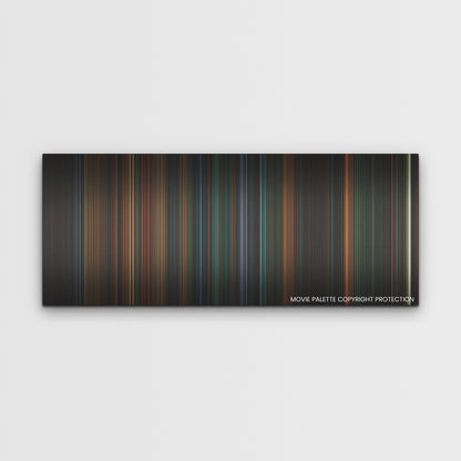 Resident Evil: Welcome to Raccoon City color palette canvas print: thousands of thin vertical stripes of color