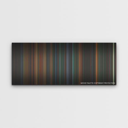 Resident Evil: Welcome to Raccoon City color palette canvas print: thousands of thin vertical stripes of color