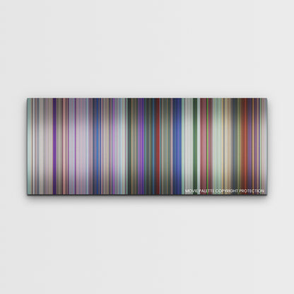 Spellbound color palette canvas print: thousands of thin vertical stripes of color