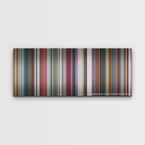 Nimona color palette canvas print: thousands of thin vertical stripes of color