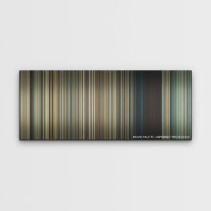 Old color palette canvas print: thousands of thin vertical stripes of color