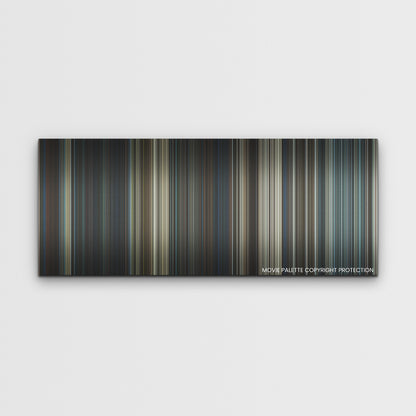 The Creator color palette canvas print: thousands of thin vertical stripes of color