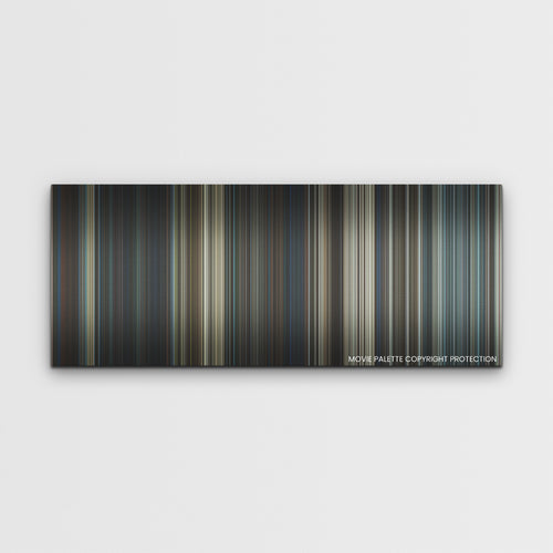 The Creator color palette canvas print: thousands of thin vertical stripes of color
