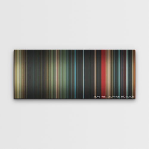 No One Will Save You color palette canvas print: thousands of thin vertical stripes of color