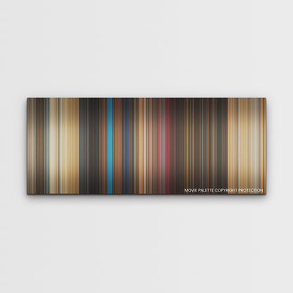 The Fall Guy color palette canvas print: thousands of thin vertical stripes of color