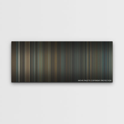The Pope's Exorcist color palette canvas print: thousands of thin vertical stripes of color