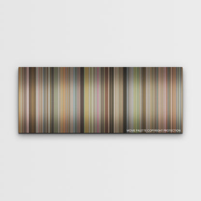 Unfrosted color palette canvas print: thousands of thin vertical stripes of color