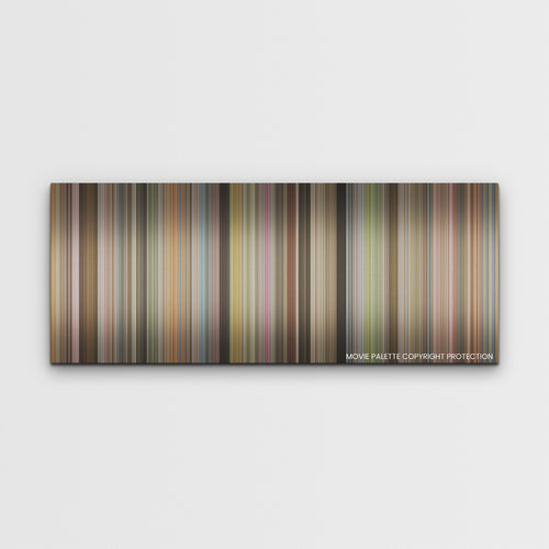 Unfrosted color palette canvas print: thousands of thin vertical stripes of color