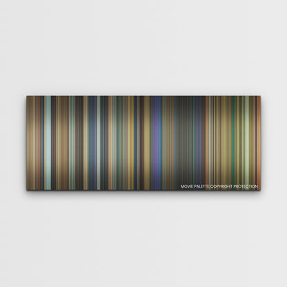 Bad Boys: Ride or Die color palette canvas print: thousands of thin vertical stripes of color