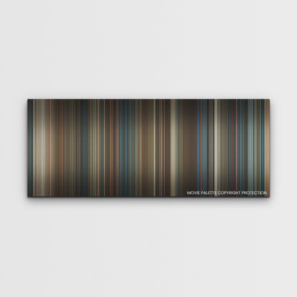 Ghostbusters: Frozen Empire color palette canvas print: thousands of thin vertical stripes of color