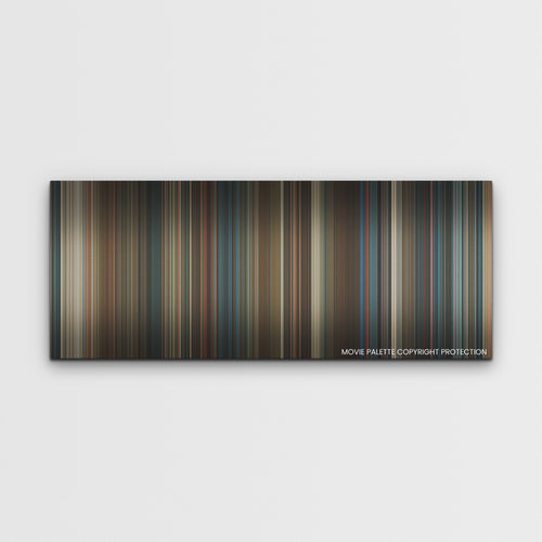 Ghostbusters: Frozen Empire color palette canvas print: thousands of thin vertical stripes of color
