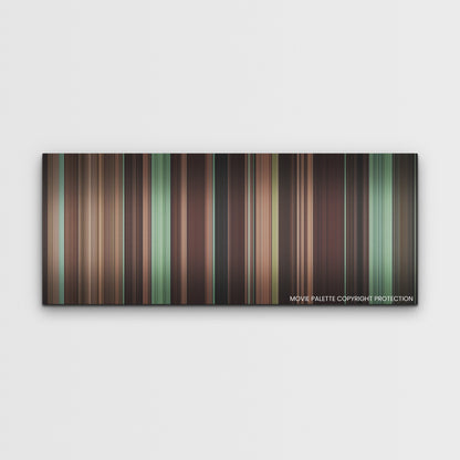 Boiling Point color palette canvas print: thousands of thin vertical stripes of color
