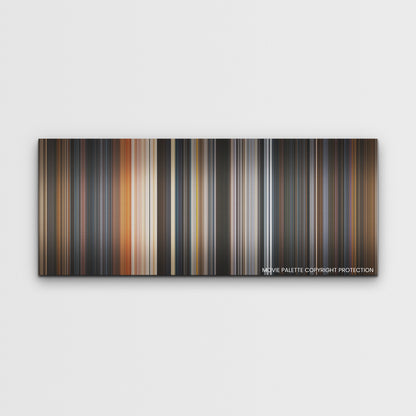 Guardians of the Galaxy Vol. 3 color palette canvas print: thousands of thin vertical stripes of color