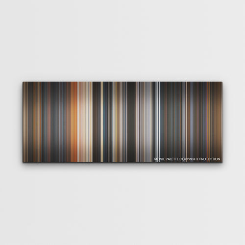Guardians of the Galaxy Vol. 3 color palette canvas print: thousands of thin vertical stripes of color